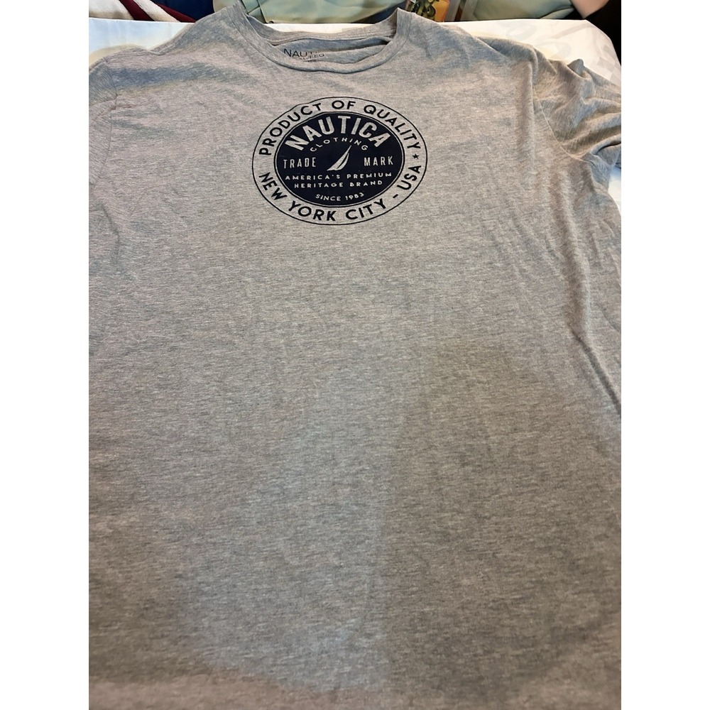Nautica Mens Graphic T Shirt XXL Gray Short Sleeve Logo Tee